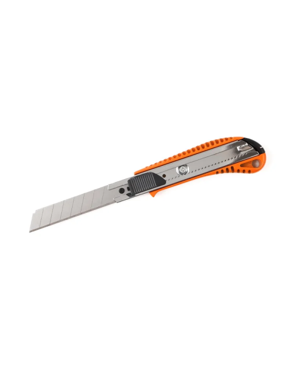 Строительный нож Polax |18 мм| с автоматическим замком | сегментированное лезвие
