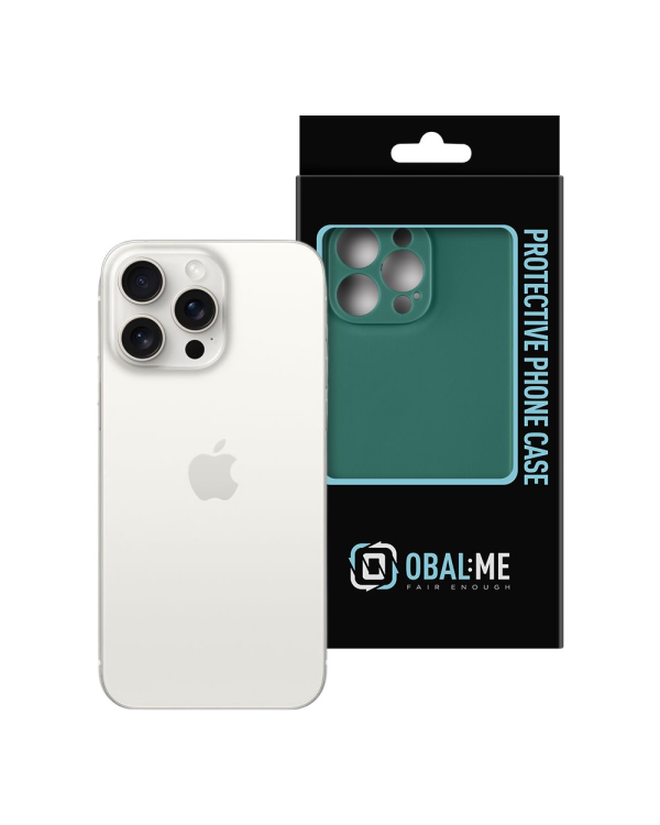 OBAL:ME Матовый TPU чехол для Apple iPhone 15 Pro Max темно-зеленый