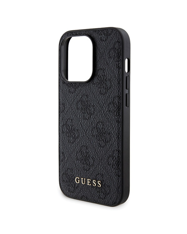 Zestaw Guess GUBPM5P15L4GEMGK iPhone 15 Pro 6.1" hardcase + Powerbank 5000mAh MagSafe czarny|black 4G Metal Logo