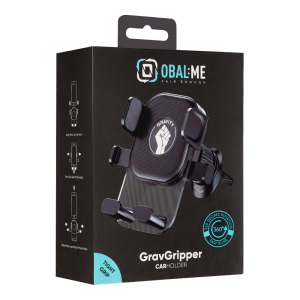 Автомобильный держатель OBAL:ME GravGripper черный