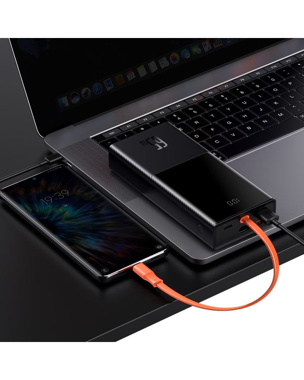 PowerBank Baseus 20000mAh, PD, 2xUSB + USB-C, USB-C cable, 65W