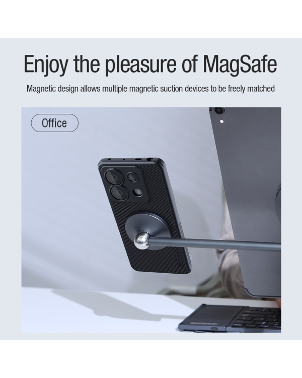Дополнительное изображение книги «Nillkin Super Frosted PRO Magnetic Back Cover for Xiaomi Redmi Note 13 Pro 5G|Poco X6 5G Black»