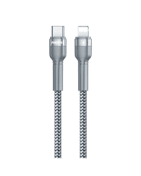 REMAX Jany Series Cable Nylon Braided Wire USB Typ C - Lightning PD Power Delivery 2.0 100W 20V 5A 1m silver (RC-171)