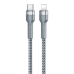 REMAX Jany Series Cable Nylon Braided Wire USB Typ C - Lightning PD Power Delivery 2.0 100W 20V 5A 1m silver (RC-171)