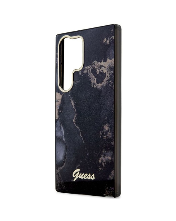 Guess GUHCS23LHTMRSK S23 Ultra S918 czarny|black hardcase Golden Marble Collection