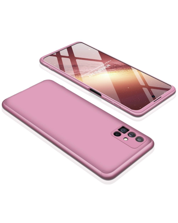 GKK 360 Protection Case Front and Back Case Full Body Cover Samsung Galaxy M51 pink