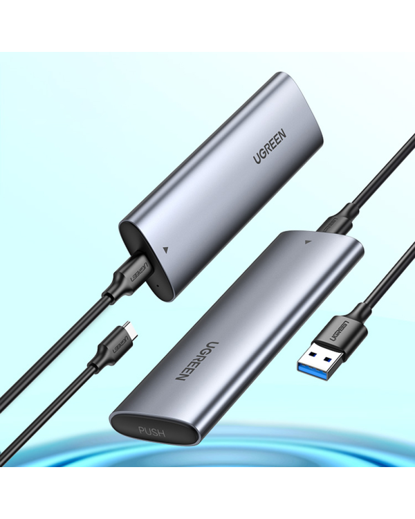 UGREEN CM400 M.2 B-Key Корпус для жестких дисков, NGFF, SATA (серый)