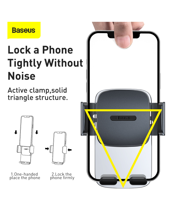 Автомобильный держатель Baseus Easy Control Clamp для решетки радиатора | приборной панели (черный)