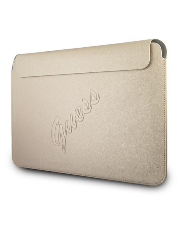 Оригинальный GUESS Laptop Sleeve Saffiano Script GUCS13PUSASLG 13 дюймов золото