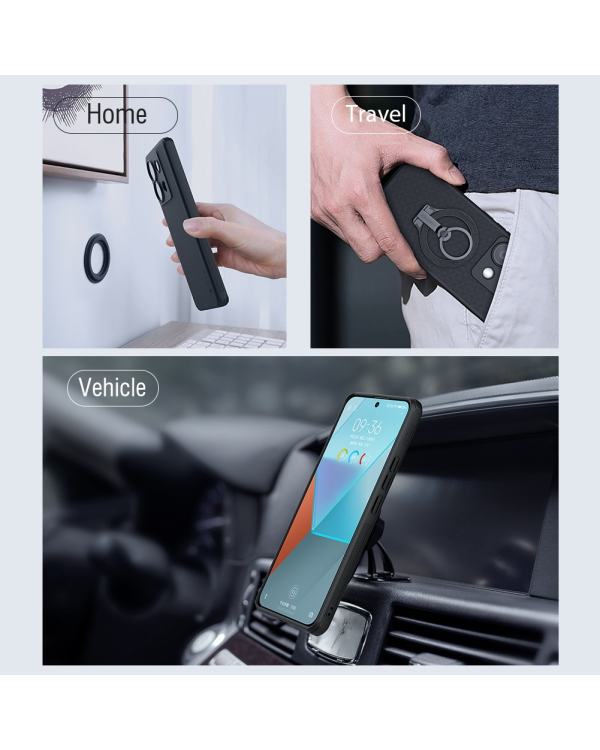 Дополнительное изображение книги «Nillkin Super Frosted PRO Magnetic Back Cover for Xiaomi Redmi Note 13 Pro 5G|Poco X6 5G Black»