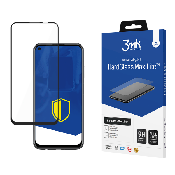 Обложка книги «Huawei Nova 7i black - 3mk HardGlass Max Lite™ screen protector»