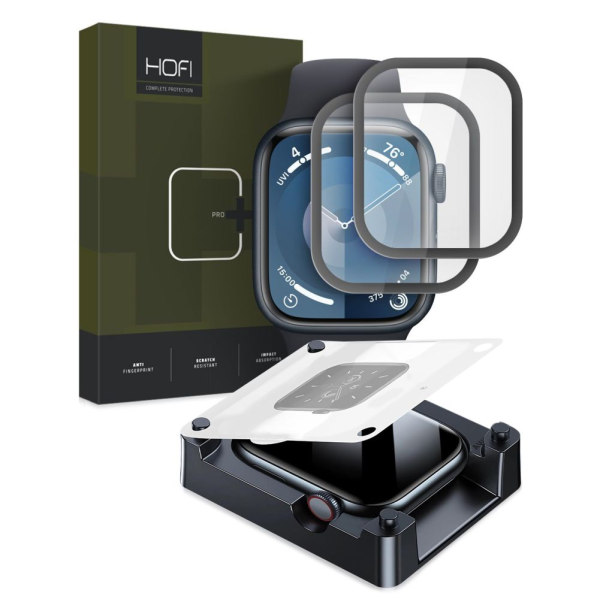 HOFI HYBRID GLASS HYBRID PRO+ 2-PACK APPLE WATCH 7 | 8 | 9 (45 ММ) ЧЕРНЫЙ
