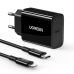 Ugreen USB travel wall charger Type C 20W Power Delivery + USB Cable Type C black (50799)