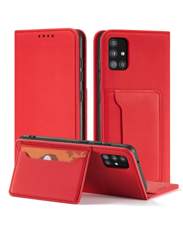 Fusion Magnet Card книжка чехол для Samsung A526 / A525 / A528 Galaxy A52 5G / A52 4G / A52s красный