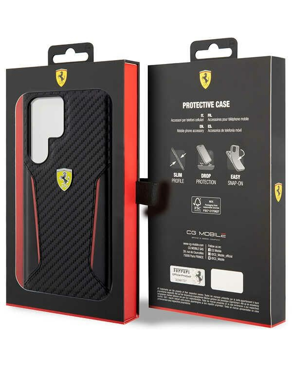 Дополнительное изображение книги «Ferrari PU Carbon Hard Case for Samsung Galaxy S23 Ultra Black»