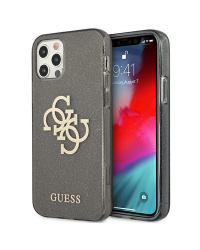 Guess GUHCP12LPCUGL4GBK iPhone 12 Pro Max 6,7" czarny|black hard case Glitter 4G Big Logo