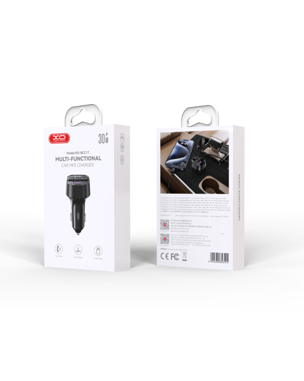 Дополнительное изображение книги «XO transmitter FM BCC17 Bluetooth MP3 car charger 30W black»