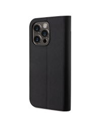 Karl Lagerfeld PU Saffiano Karl and Choupette NFT Book Case for iPhone 13 Pro Max Black