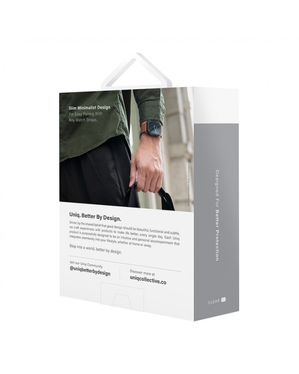 Uniq Garde Case for Apple Watch 45mm, Transparent