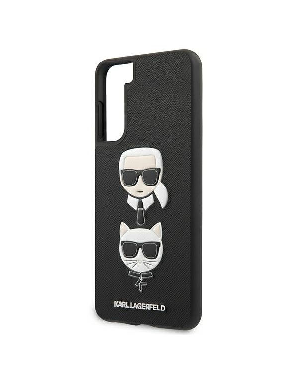 Karl Lagerfeld KLHCS21MSAKICKCBK S21+ G996 czarny|black hardcase Saffiano Ikonik Karl&Choupette Head
