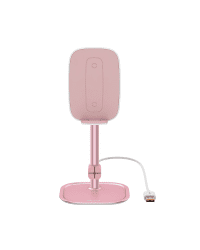Baseus Literary Youth Desktop Bracket (Telescopic with Wireless Charging) Rose gold