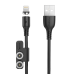 Foneng X62 Магнитный кабель 3 в 1 с USB-C | Lightning | Micro USB, 2.4A, 1 м (черный)