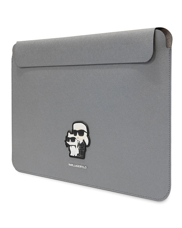 Karl Lagerfeld Sleeve KLCS16SAKCPMG 16" silver|silver Saffiano Karl&Choupette
