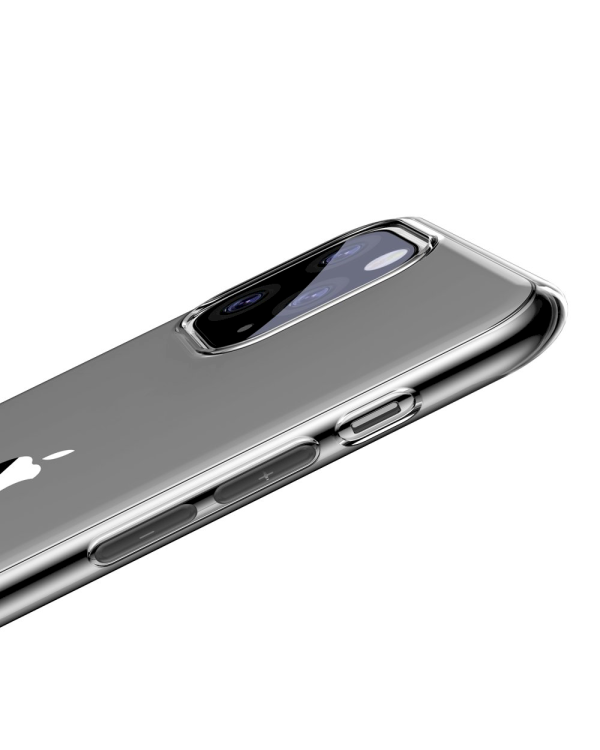 Baseus Simple Series Прочный Силиконовый чехол для Apple iPhone 11 Pro Max Прозрачный - Черный