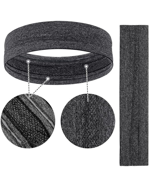 Elastic fabric headband for running fitness black