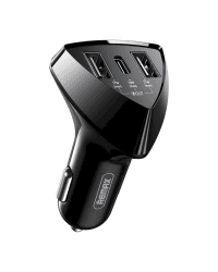 Remax car charger 2x USB / USB Typ C 35 W 3,1 A black
