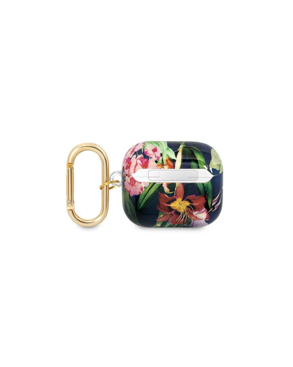 Guess TPU Flower Print Case for Airpods 3 Blue