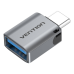 Переходник Vention CDQH0 USB-C Male на USB 3.0 серый