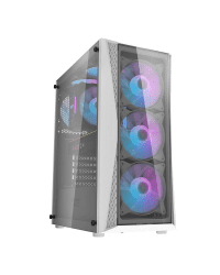 Компьютерный корпус Darkflash DK352 Plus с 4 вентиляторами (черно-белый)