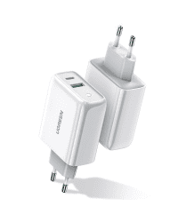 Ugreen wall charger USB Typ C / USB 36 W Quick Charge 4.0 Power Delivery white (60468 CD170)