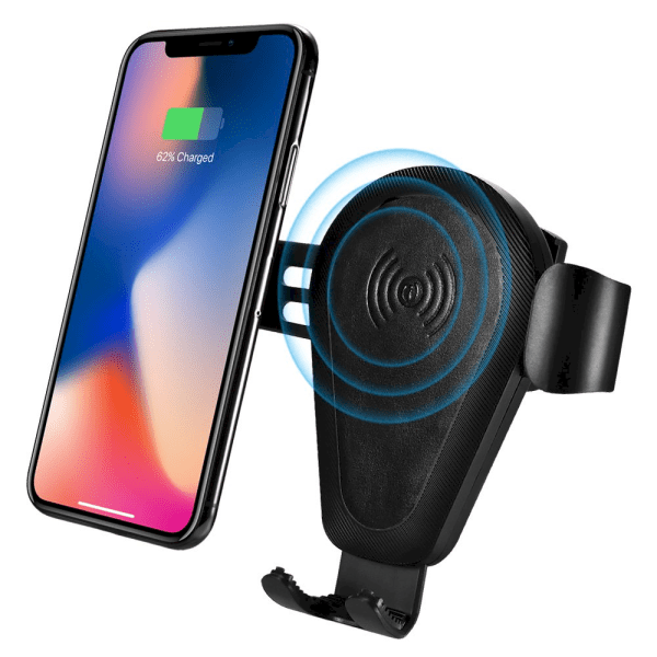 Обложка книги «iCarer wireless car Qi charger 10W air vent gravity car mount black (IWXC004-BK)»