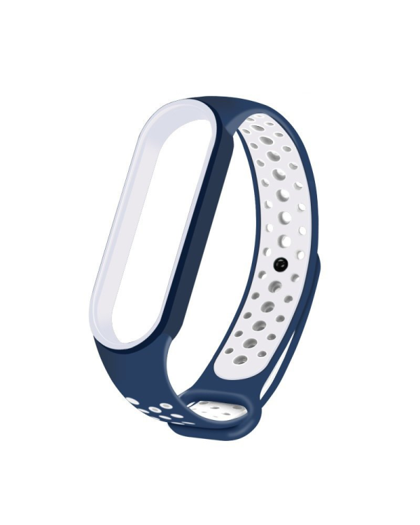 Fusion dots ремешок для часов Xiaomi Mi Band 5 / Mi Band 6 синий - белый