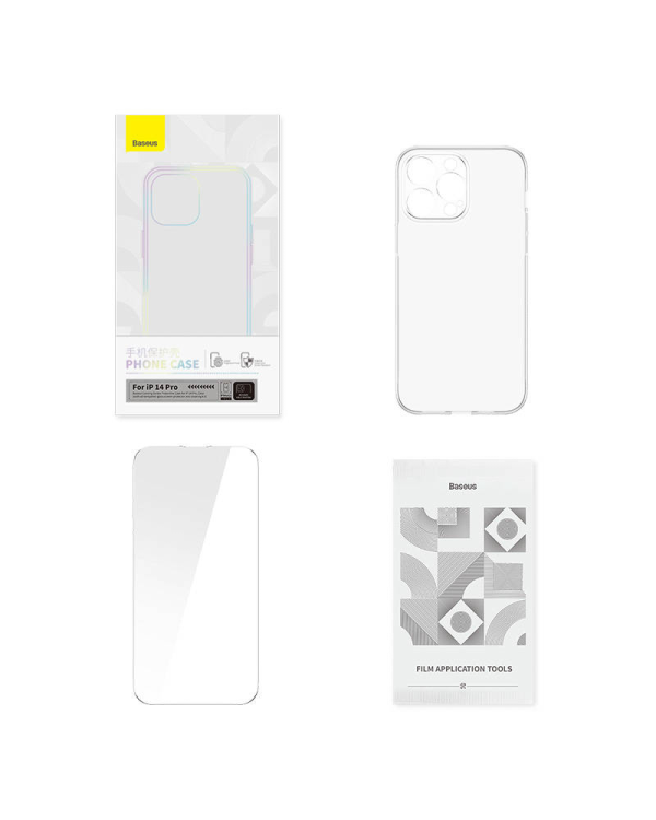 Transparent Case and Tempered Glass set Baseus Corning for iPhone 14 Pro