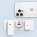 Дополнительное изображение книги «USAMS Ład. siec. 1xUSB+1xUSB-C PD30W 3A (only head) PD3.0 Fast Charging czarny|black X-ron Series CC189TC01 (US-CC189)»