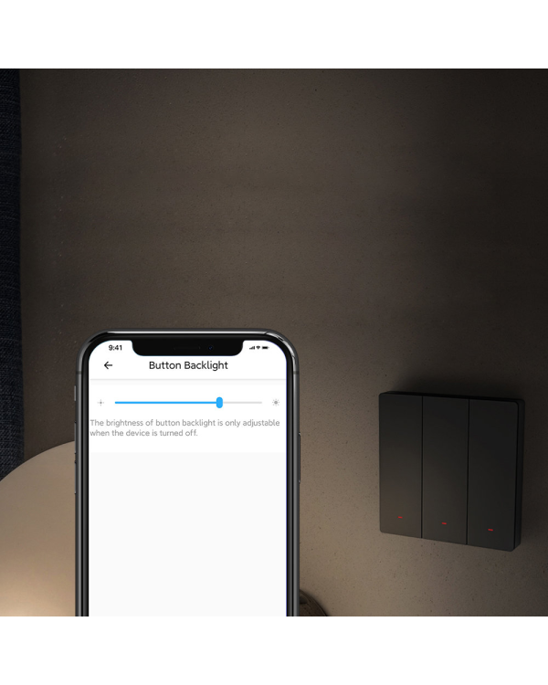 Sonoff Smart 3-канальный Wi-Fi настенный выключатель черный (M5-3C-80)