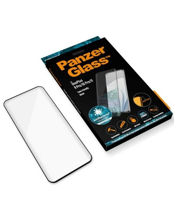 PanzerGlass E2E MicroFracture OnePlus 9 Pro Friendly black|black Антибактериальный