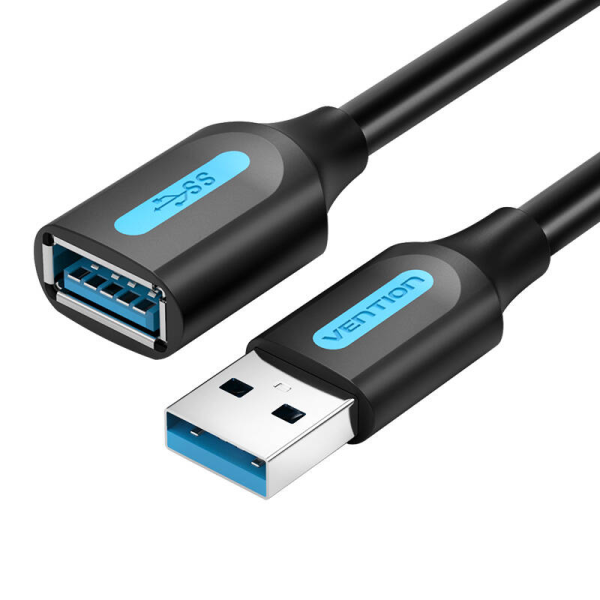 Кабель-удлинитель USB 3.0 мужской - женский Vention CBHBH 2 м черный