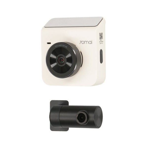 70mail Dash Cam A400 QHD + Rear Cam RC09 Set Ivory