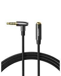 UGREEN AV188 mini jack 3.5mm AUX elbow cable, 2m (black)