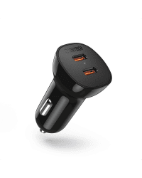 Choetech car charger 2x USB Type C Quick Charge Power Delivery 40W FCP AFC black (TC0008)