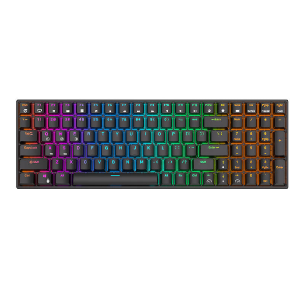 Обложка книги «Механическая клавиатура Royal Kludge RK100 RGB, красный переключатель (черный)»