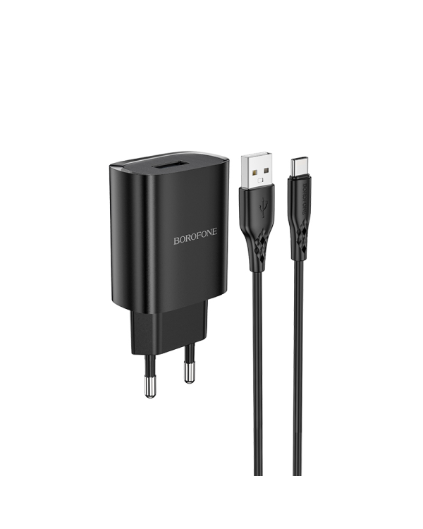 Дополнительное изображение книги «Borofone Wall charger BN1 Innovative - USB - 2,1A with USB to Type C black»