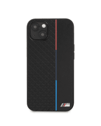 BMHCP13STRTBK BMW PU Triangles Tricolor Line Case for iPhone 13 Mini Black