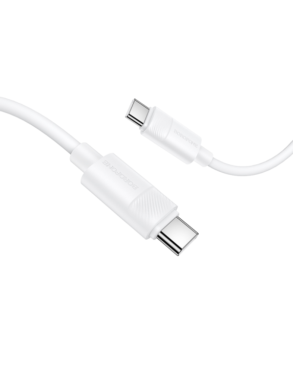 Кабель Borofone BX123 Leya | Тип C - Тип C | PD 60W| 3A |1 м| белый
