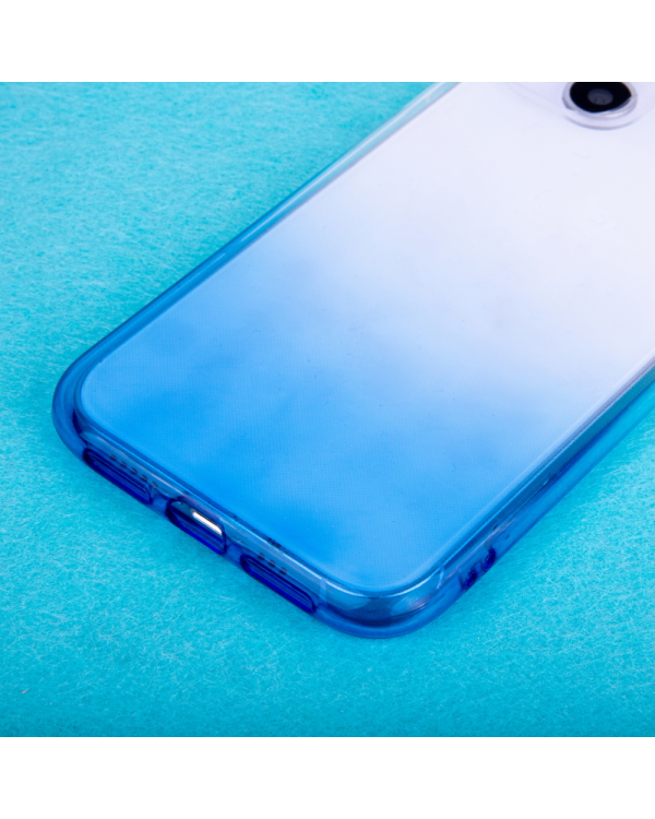 Fusion Gradient case силиконовый чехол для Samsung G780 Galaxy S20 FE прозрачно - синий