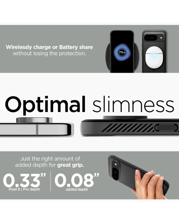 SPIGEN RUGGED ARMOR GOOGLE PIXEL 9 | 9 PRO МАТОВЫЙ ЧЕРНЫЙ